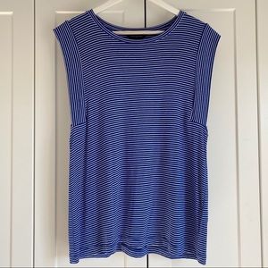 EUC Banana Republic blue striped shirt